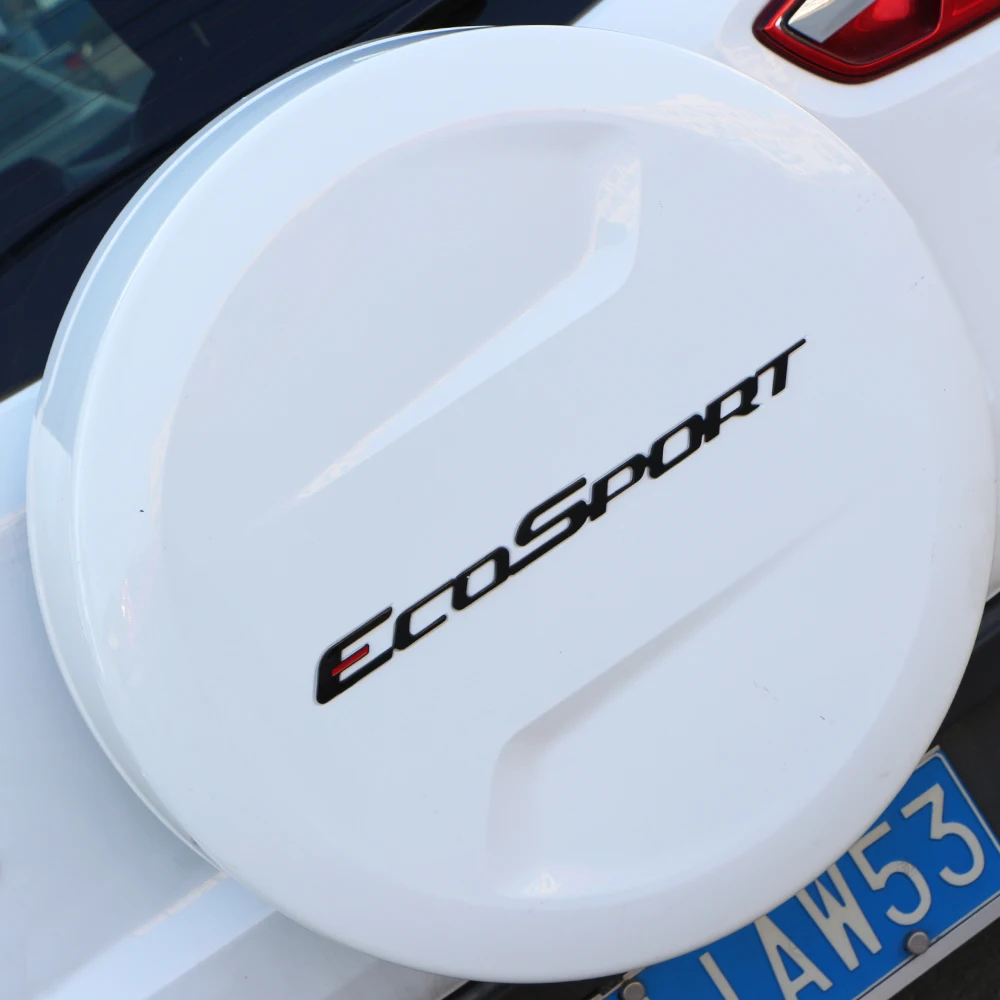 

Car ABS Chrome Rear Backup Tire Cover Sticker Car Spare Tire Stickers for Ford Ecosport 2012 - 2016 Accessories