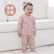 Цветной хлопковый осенний костюм для маленьких девочек 2