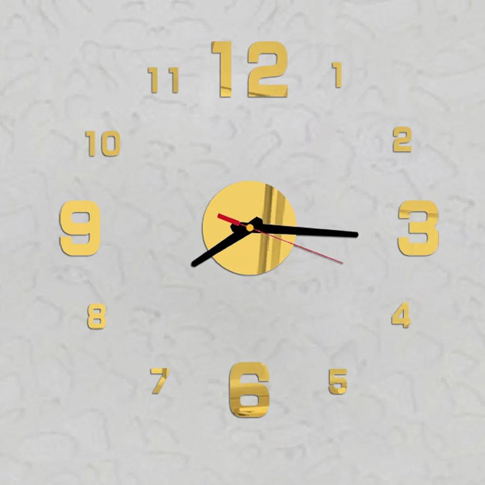 

Fashion Acrylic DIY Self Adhesive Interior Wall Creative Decoration Clock Decorative Clock Feb 13 P30