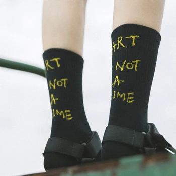 

Sale Korean cotton Socks Women Harajuku followed by letter Casual Female long socks wholesale
