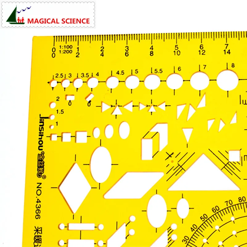 Отопление вентиляция шаблон для рисования пластиковая линейка для студентов Гибкая JSH4366