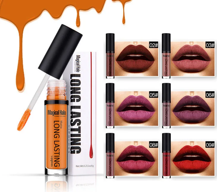 

Magical Halo Moisturizer Matte Liquid Lip Gloss Long Lasting Lip Gloss Waterproof Lipgoss Purple Tint Makeup Cosmetics Maquiagem
