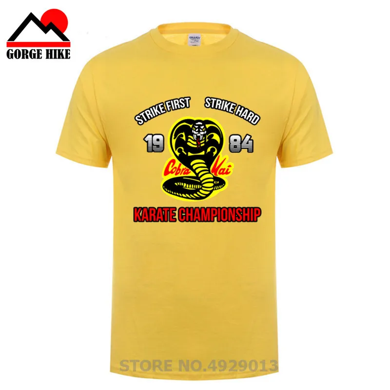 Новая детская футболка для каратэ с логотипом Cobra Kai Strike First Hard No Mercy HD Базовая