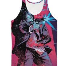 REAL American SIZE John Wick 3D Sublimation Print Tank top- plus size