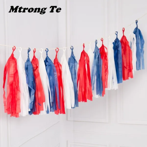 1bag(5pcs) Colorful Rose Gold Tissue Paper Tassels Garland Banner Balloons Ribbon Kids Birthday Party Hen Party Wedding Decor