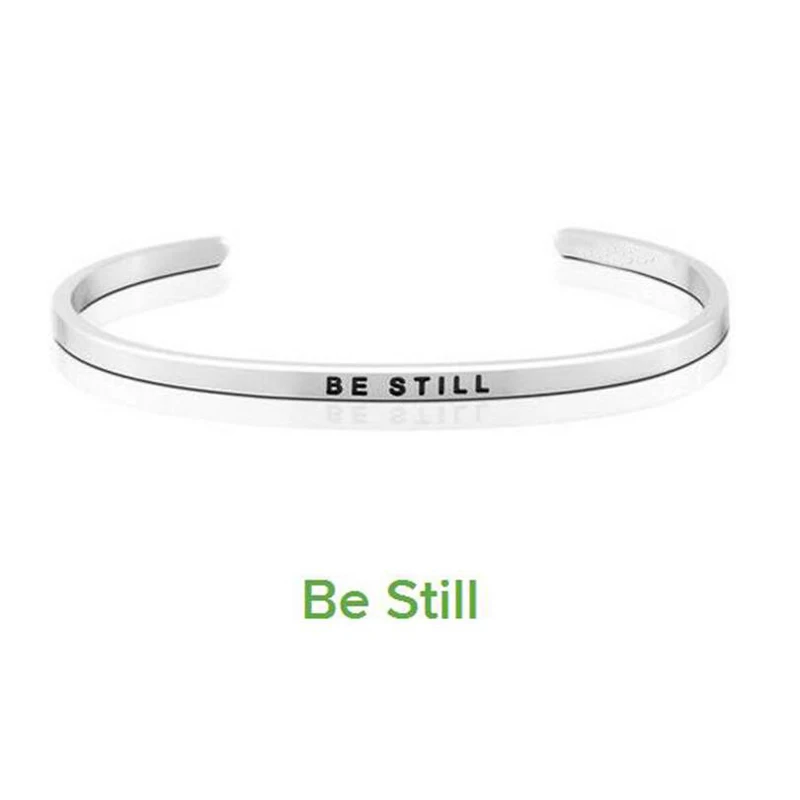 Mantra Bangle Engraved Inspirational Words Customized The Only One That Belongs To You Stainless Steel Bracelet For Women Men | Украшения и