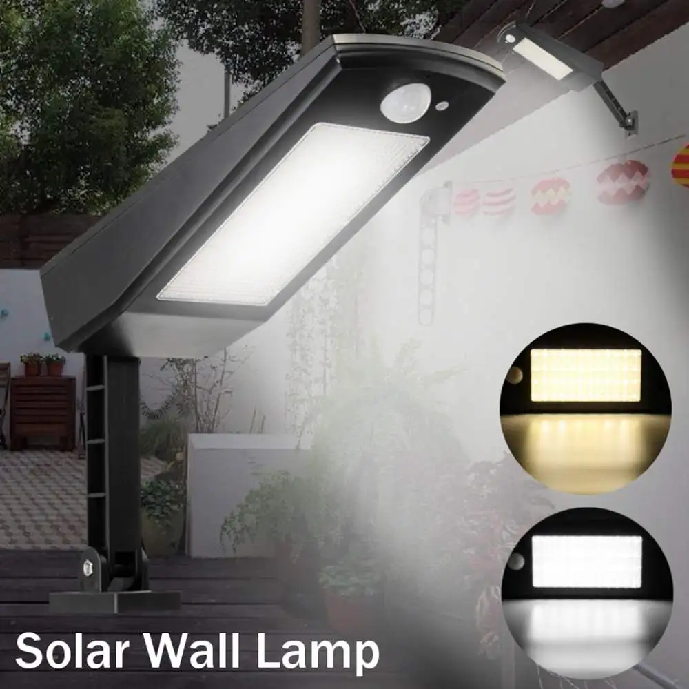 

Smuxi 48 Led Adjustable LED Solar Wall Lamps 4 Modes for Outdoor Garden Street Pathway Lighting Waterproof IP65
