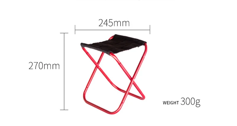 Открытый складной стул портативный поезд табурет маленькие стулья 300 г Al ручной стул мебель для кемпинга красный синий оранжевый серый черный табурет