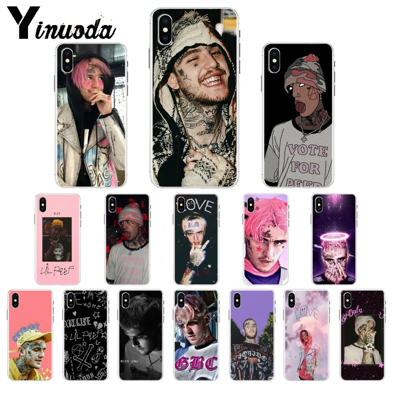 Высококачественный чехол Yinuoda для телефона в стиле хип хоп рэпер Lil Peep iPhone X XS MAX 6 6s