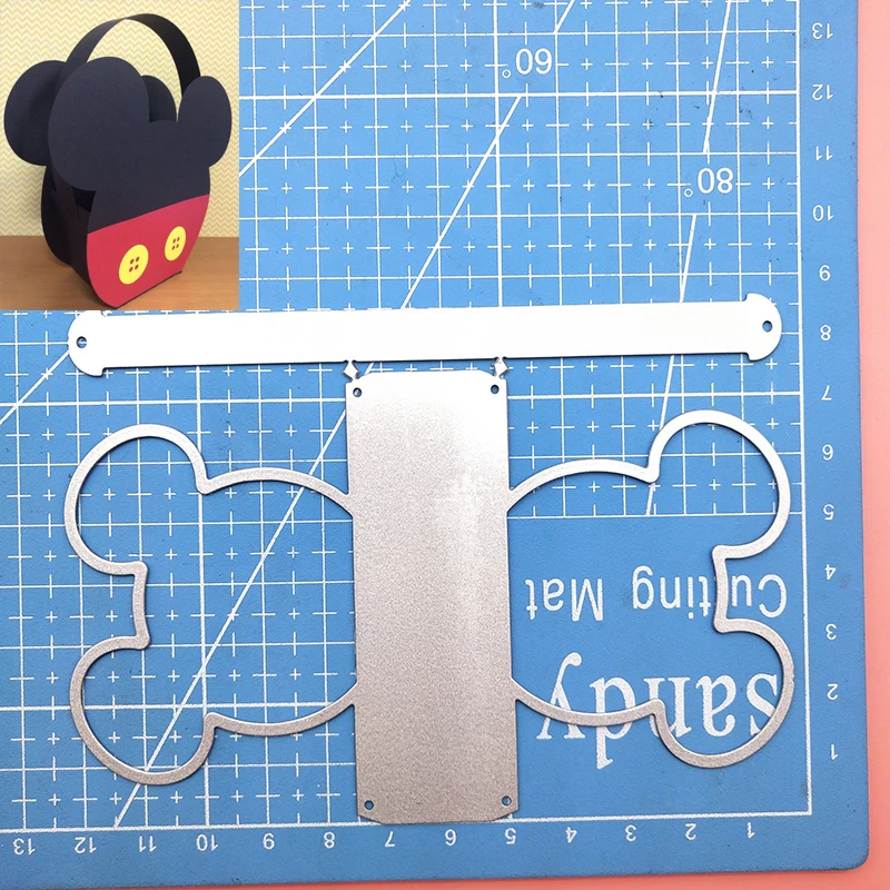 

Mouse basket Metal Cutting Dies Christmas Stencils For DIY Scrapbook Paper Card Decorative Craft Embossing Die Cuts New 2018