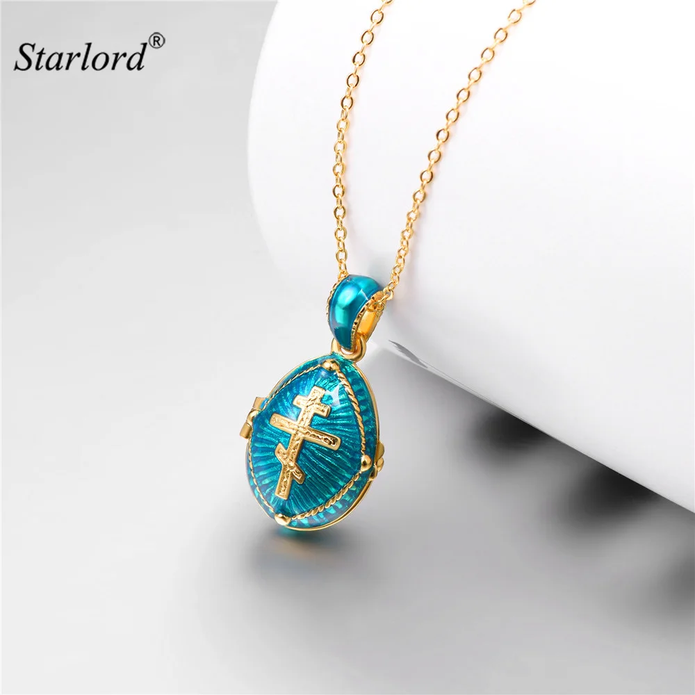Orthodox Cross Photo Locket Necklace Russian Cross Necklace Memory