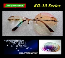 Women Glasses Brown Optical Lenses Tinted HMC High Vision Spectacle Myopia and Presbyopia EXIA OPTICAL KD-10 Series