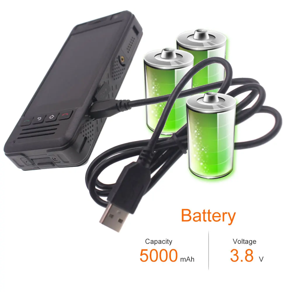  3G Mobile Phone W5 PTT Radio IP67 Waterproof UHF 400-470MHz Walkie Talkie 5MP Camera Dual SIM Andro