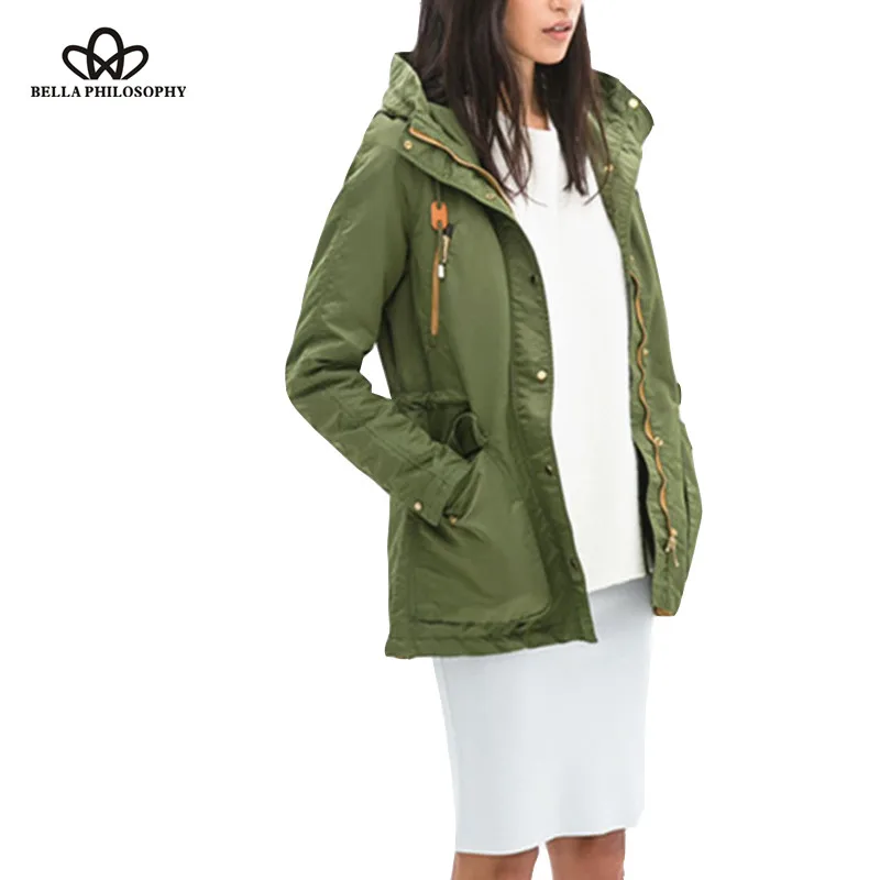 ladies green parka coats uk