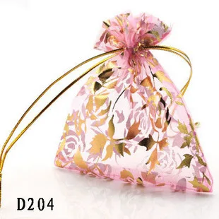 

Rope Drawstring Sheer Craft multi color chiffon Organza Jewelry Candy Christmas Pouches bags gift jewelry packaging n204