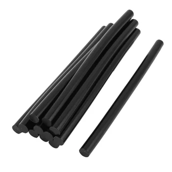 

12 Pcs 11mm Dia 190mm Length Soldering Iron Black Hot Melt Glue Sticks