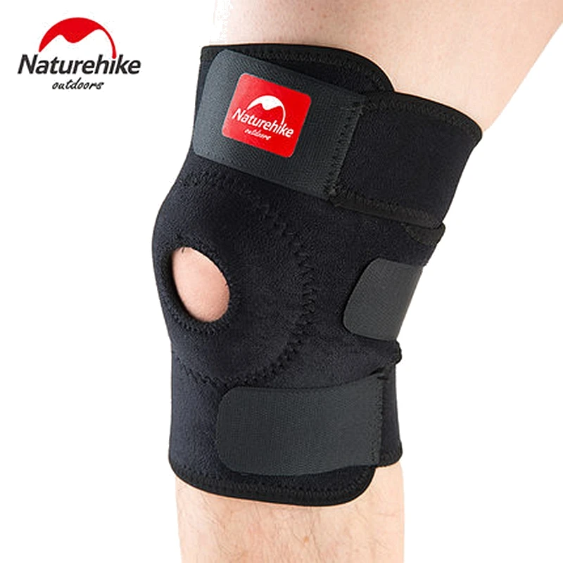 NatureHike Регулируемый Эластичный Колено Поддержки Брейс Kneepad Коленной Чашечки, Наколенники Отверстия Спорт Kneepad Гвардии Безопасности Ремень Для Запуска