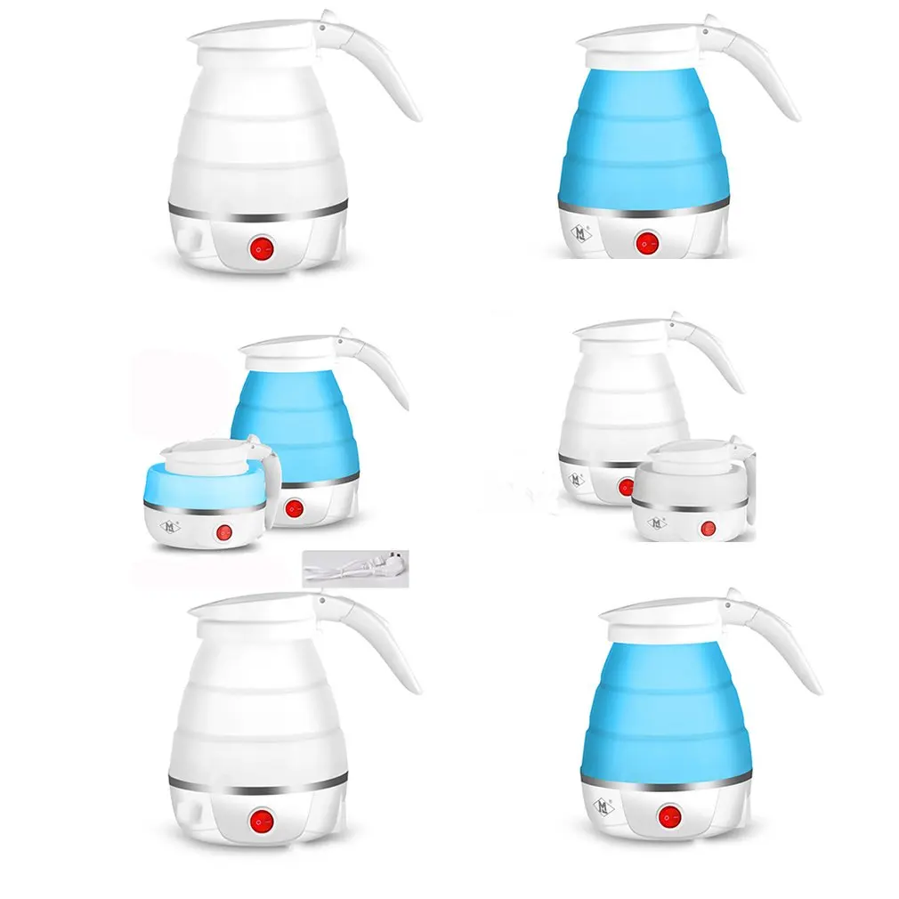 

600ML Compact Size Home Electric Kettle Durable Silicone Foldable Portable Travel Camping Water Boiler Electric Appliances