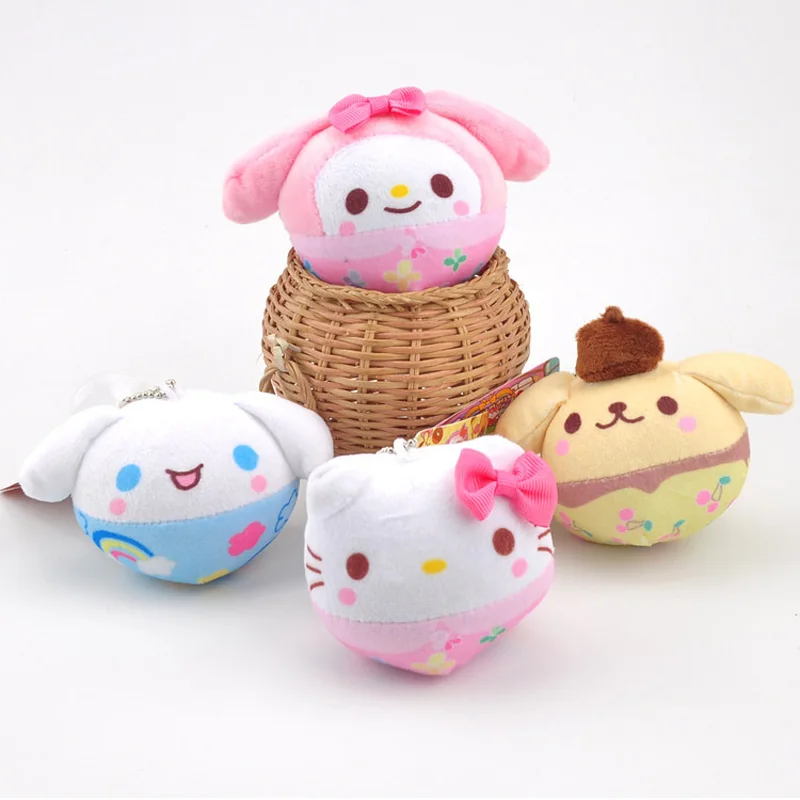 

7CM Cute Cat Plush Dog Small Pendant Egg Plush Toy Doll Children Backpack Cat Doll Hanging Ornaments Creative Wedding Gifts