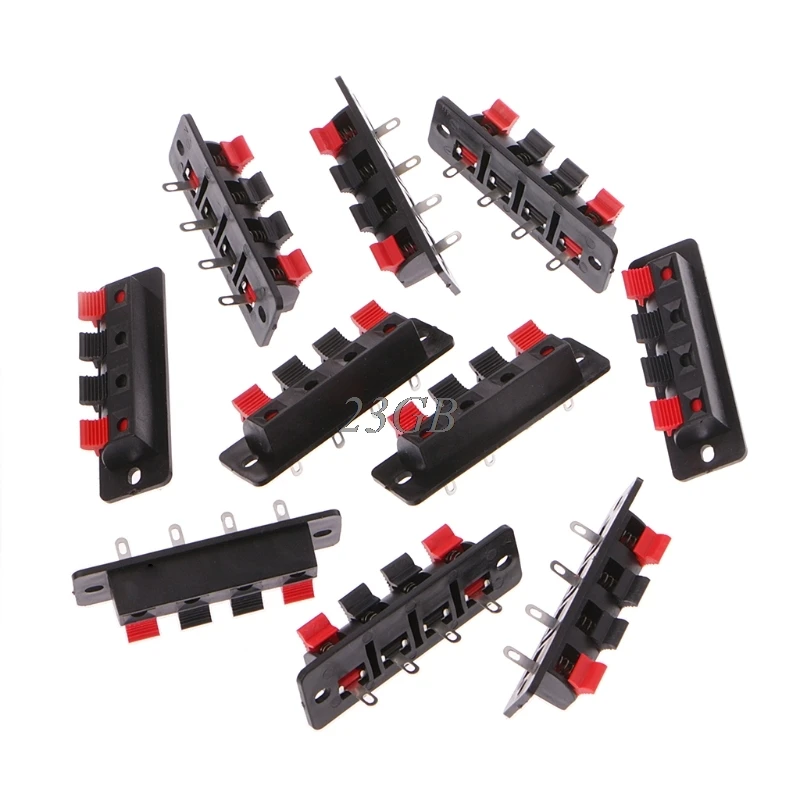 

Single Row 4 Pin 4 Position Push Type Speaker Terminal Board Connectors 10PCS/SET M05