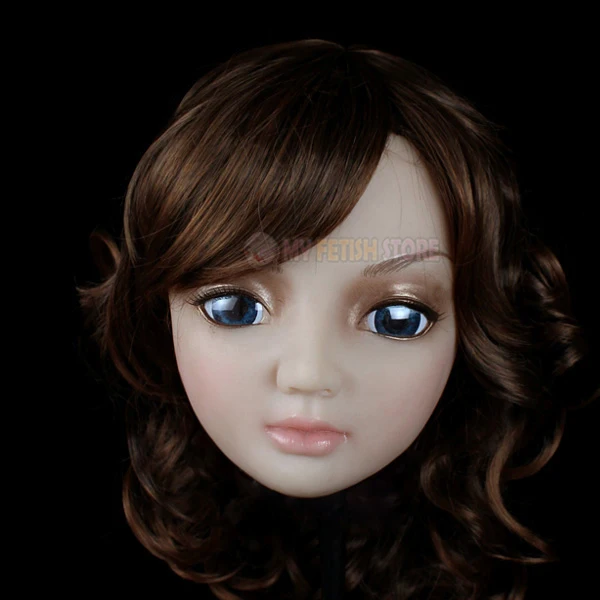 

(SH-5)Crossdress Masquerade Cosplay Realistic Female/girl Silicone Half Face Mask/props Fixed With String Crossdresser Doll