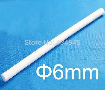 

6mm diameter 50cm length Ptfe rods stick polytef TFE bar,2pcs/lot New