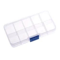 От 1 до 10 отделение Пластик коробка для хранения прозрачный для Pearl pin инструменты ювелирных небольшие аксессуары