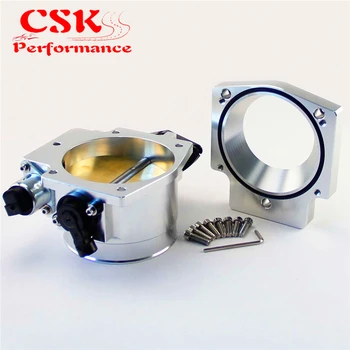 

92mm Throttle Body W/ Manifold Adapter Plate + TPS IAC Fits For LSX LS LS1 LS2 LS7 SL