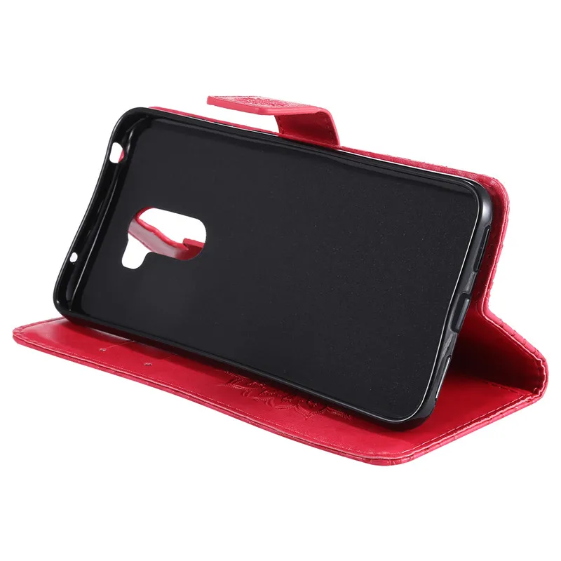 For Xiaomi pocophone F1 Case PU Leather Sun flower Embossed Flip Wallet Stand Holder Bag Phone Cover For Xiaomi pocophoneF1 Case (16)