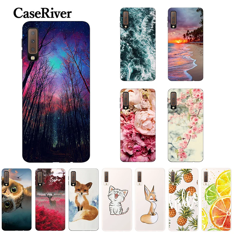 

CaseRiver sFOR Samsung A7 2018 Case Cover Silicon Protective Bumper For Samsung A7 2018 Back Cover For Funda Samsung A 7 2018