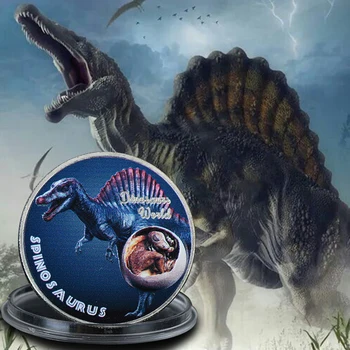 

WR Dinosaur World Commemorative Coin Spinosaurus Deracinate Animal Silver Coins Metal Crafts Unique Gifts Art Crafts
