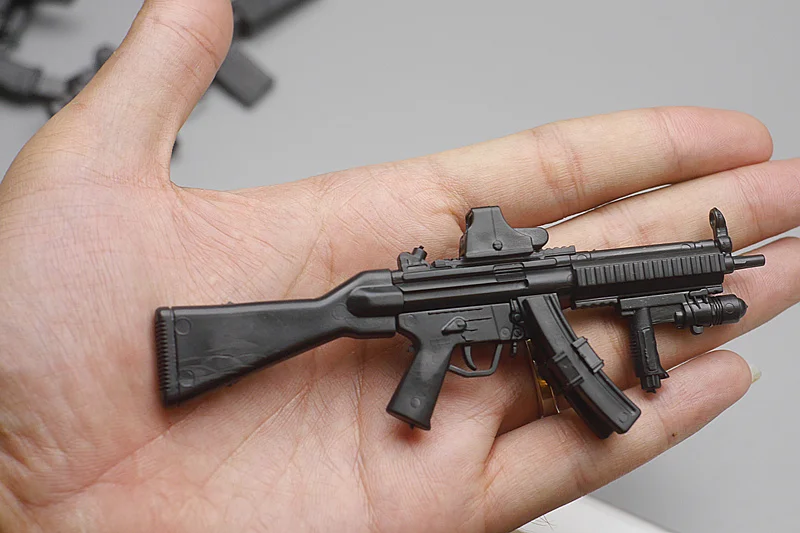 1:6 8 шт./компл. 4D 1/6 пистолет MP7 УЗИ MP5 кинжал MP40 пистолет-пулемет карабин Штурмовая винтовка сборка модель игрушка для фигурку