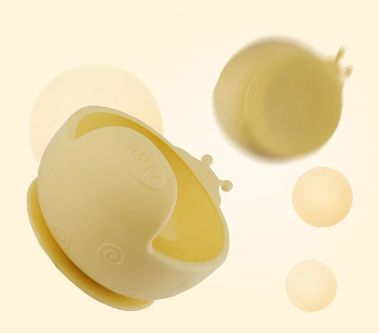 Детская силиконовая присоска BPA БЕСПЛАТНО Младенческая посуда обучение ужин Отопление еда Дополнение пластина для ребенка - Цвет: Yellow