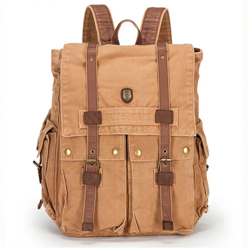 

Fashion Canvas Shoulder Bag Student Computer Bag Backpack Large Capacity Leisure Travel Backpack Can Washable