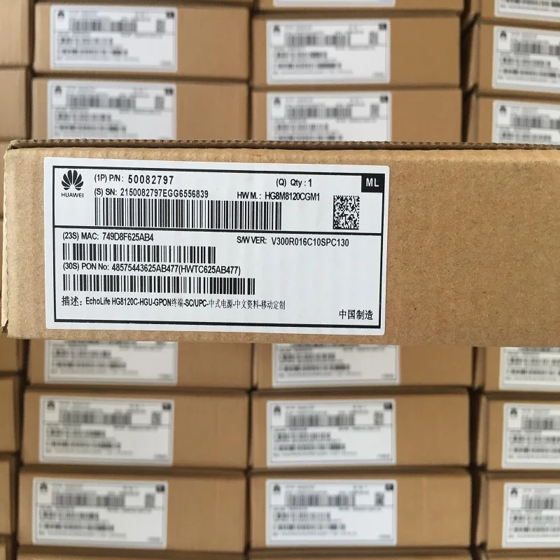 Оригинальный Новый GPON HG8120C ONT с 1GE + 1FE 1 портом VIOP SC UPC интерфейс английская