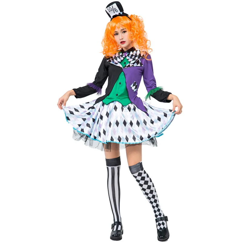 Делюкс костюм Алисы в стране чудес Чеширский кот фантазия маскарадный костюм для взрослых Для женщин Хэллоуин курица Маскарадный костюм