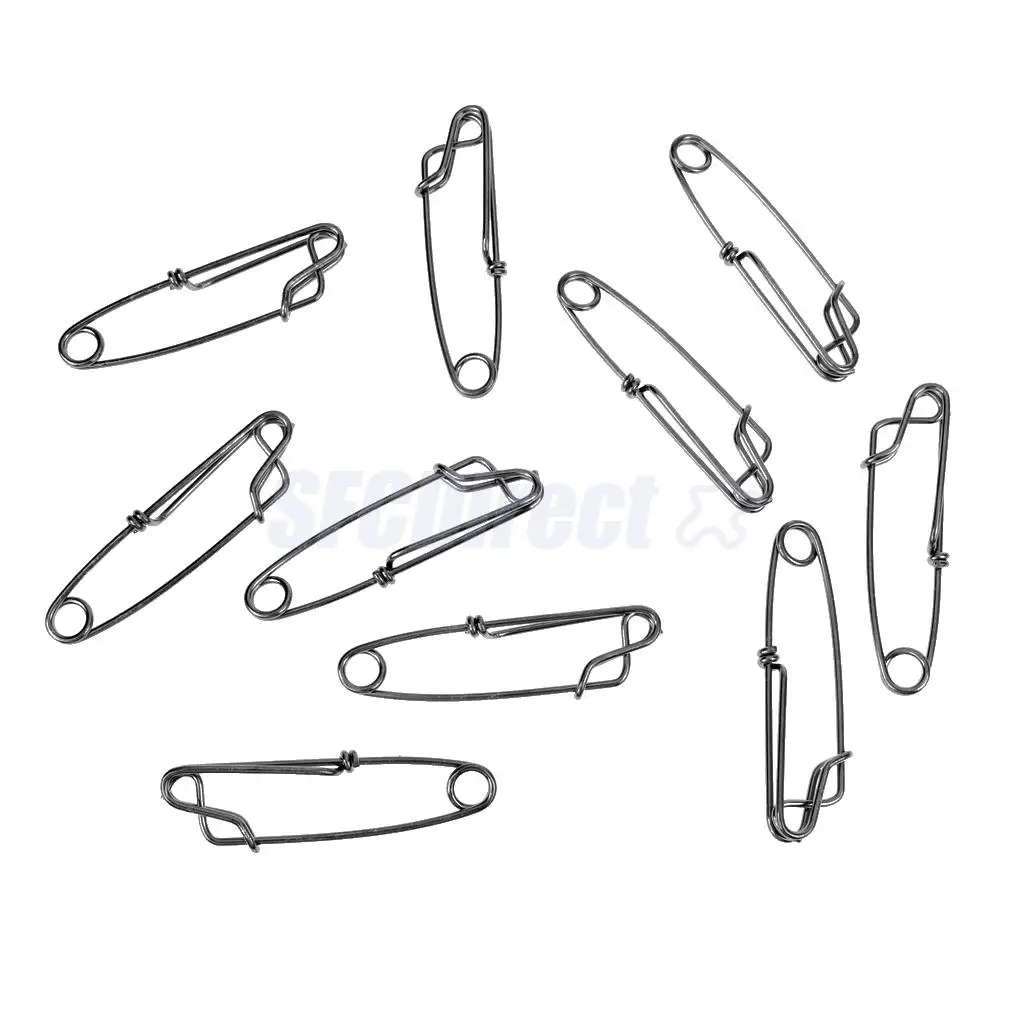 20Pcs Stainless Steel Long Line Longline Clip for Fishing Snapper or Shark S
