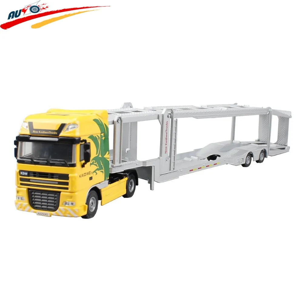 Alloy 1 50 Double Deck Car Transporter Truck Diecast font b Vehicle b font Model font