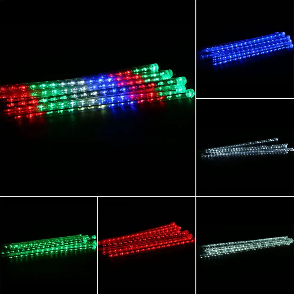 

2pcs US PLUG Meteor Shower Rain 8 Tube 30CM LED String Lights Christmas Decorative Lamp