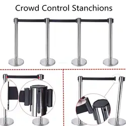 (Корабль из CA) 4x выдвижной стойки/стрейч Стиль толпы Управление барьеры черный Ремни Новый