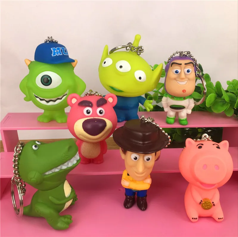 

IVYYE 1PCS 8CM Toy Story Aliens Woody Anime Action Figure Key Chain PVC Figures Keyring Toys Keychain Keyholder Unisex Gifts NEW