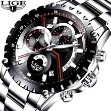 Relogio Masculino LIGE Mens Watches Top Brand Luxury Men's Sports Military Watch Men's Stainless Steel Waterproof Quartz Watch Relogio Masculino LIGE Mens Watches Top Brand Luxury Men's Sports Military Watch Men's Stainless Steel Waterproof Quartz Watch