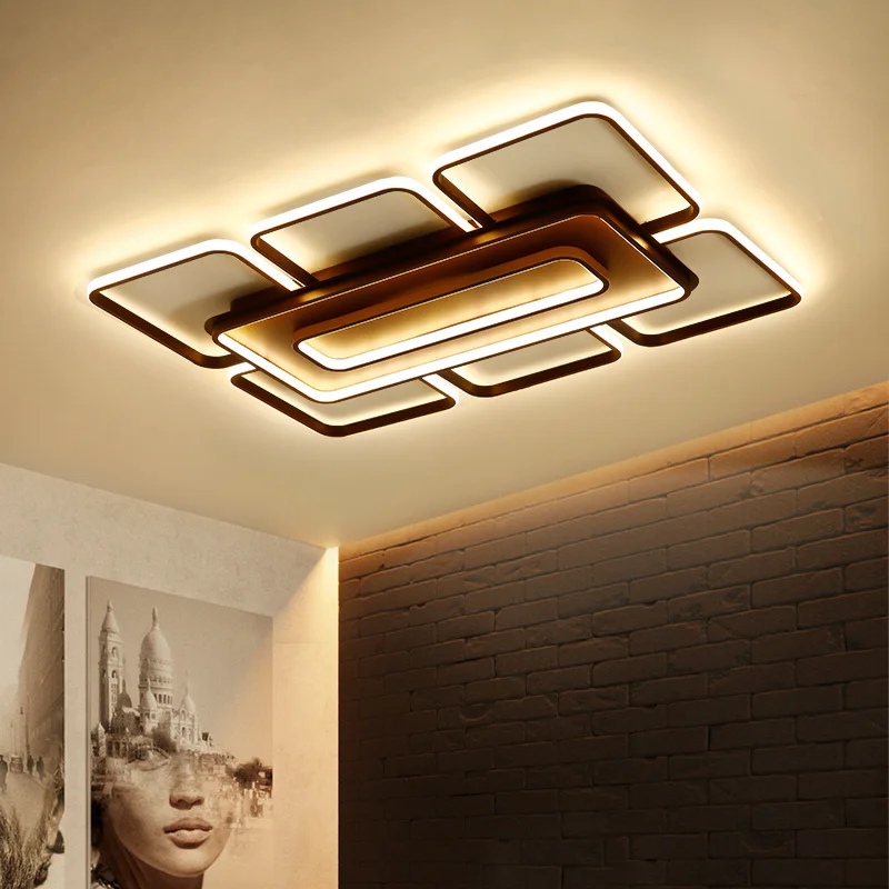 

Modern LED Ceiling Lights Rectangle Acrylic Aluminum Ceiling Lamps For Living Room Bedroom Luminaria Led Lustre Lampen Luminaire