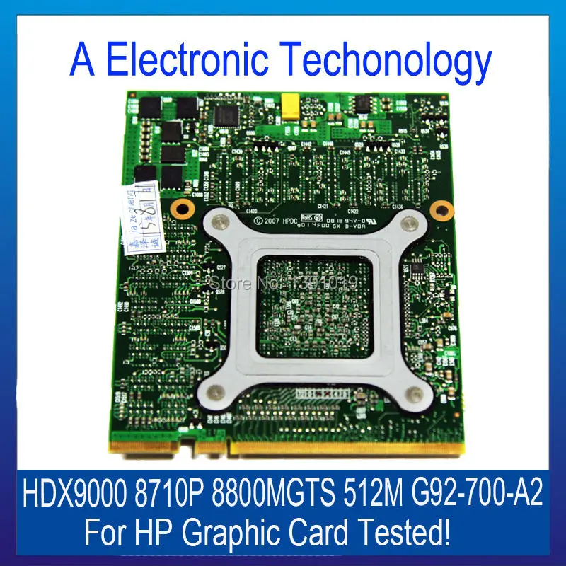  Original For HP Graphic Card HDX9000 8710P 8800MGTS 512M G92-700-A2 Video Card 