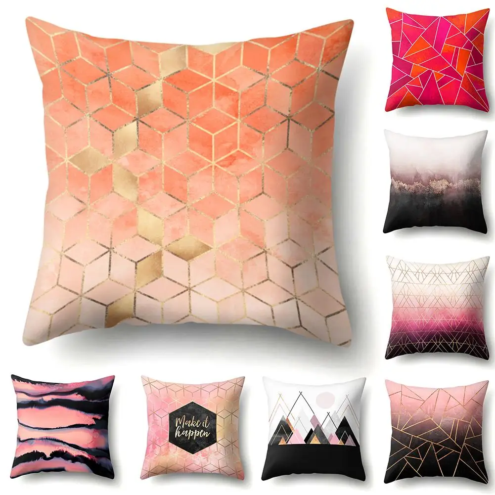

Bright Color Geometry Pattern Throw Pillow Case Cushion Cover Sofa Bed Decor