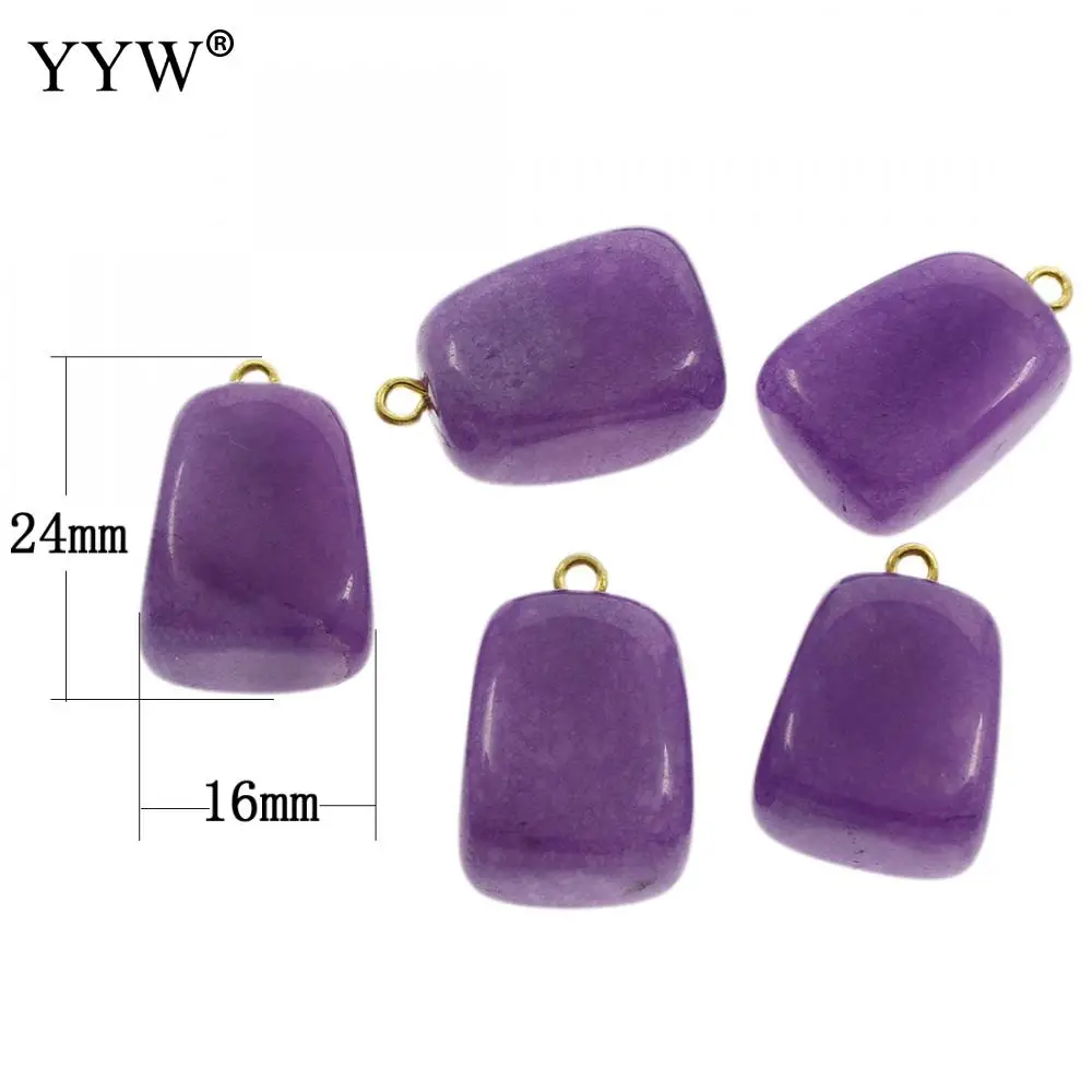 

Natural Stone Pendant For Jewelry Making 16x24x10mm Irregular Purple Rose Quartzs Tiger Eye Stone Beads With Gold Filled Loop