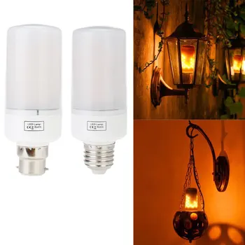 

Dynamic Flame Effect LED Holiday Light E27 E26 Corn Bulb Lamp B22 Simulation Fire Burning Flicker Christmas Lights AC 85-265V
