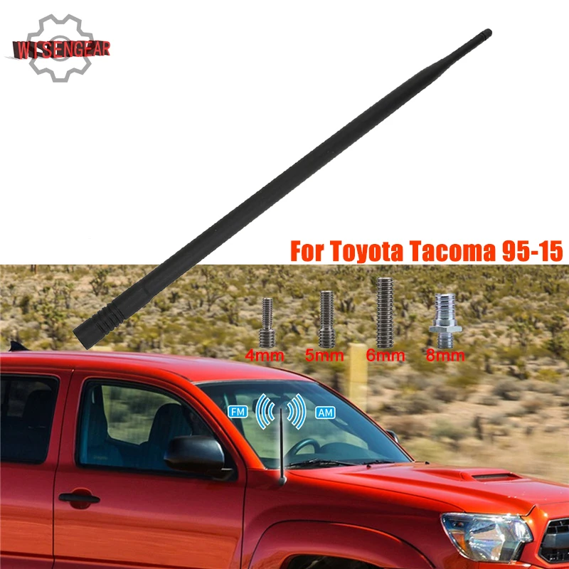 

For Toyota Tacoma 13" Antenna Mast AM FM Radio Signal Aerial Car Plastic Black Antenna Aerial Whip Amplifier Replace 1995-2015