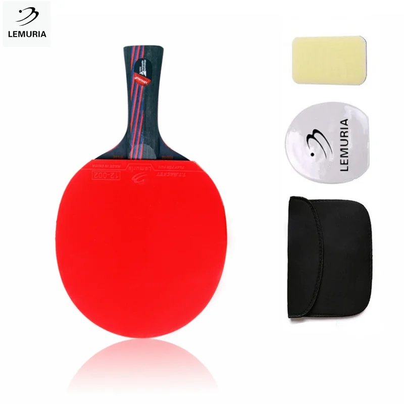 Comprar Lemuria 9,8 raqueta híbrida de tenis de mesa de madera con doble grano en Goma pala de padel de fibra de carbono raqueta