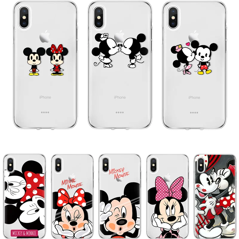 

Case For iPhone 7 Plus 4S 5 5S SE 6 S 8 Fundas Coque For iPhone 7 plus 8 plus X XR Mickey Mouse Cover TPU For iPhone XS Max case
